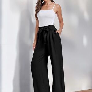 Elegant Black Wide-Leg Pants